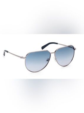 Guess Gu00089 08W Silver & Blue Aviator Metal Frame 62-12-145 w/ pouch
